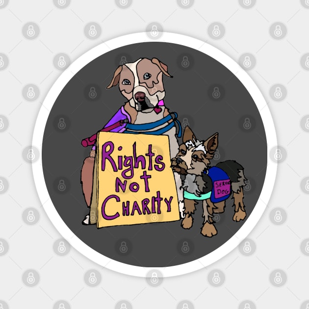 Service Dogs For Disability Rights Magnet by LondonAutisticsStandingTogether